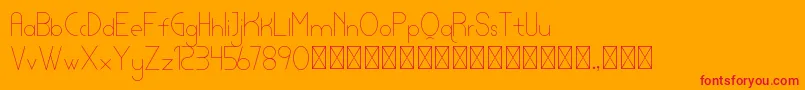 lamborgini thin personal Font – Red Fonts on Orange Background