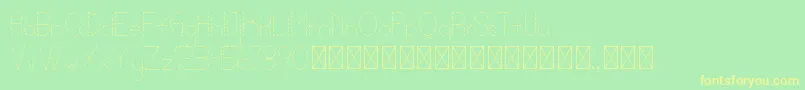 lamborgini thindash personal Font – Yellow Fonts on Green Background