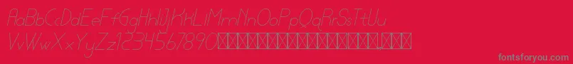 lamborgini thinitalic personal Font – Gray Fonts on Red Background