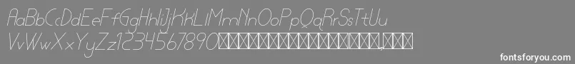 フォントlamborgini thinitalic personal – 灰色の背景に白い文字