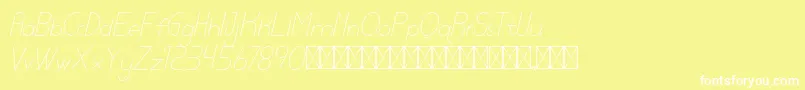 lamborgini thinitalic personal Font – White Fonts on Yellow Background