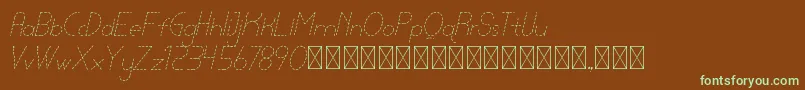 lamborgini thinitalicdash personal Font – Green Fonts on Brown Background