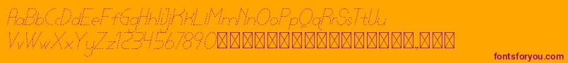 lamborgini thinitalicdash personal Font – Purple Fonts on Orange Background