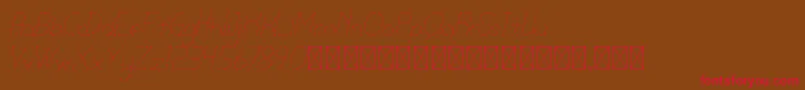 lamborgini thinitalicdash personal Font – Red Fonts on Brown Background