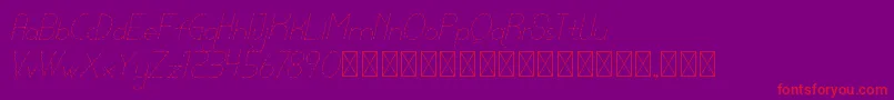 lamborgini thinitalicdash personal Font – Red Fonts on Purple Background