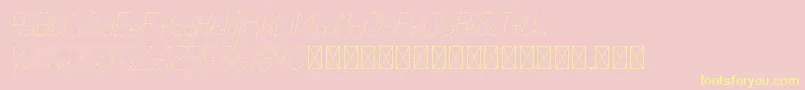 lamborgini thinitalicdash personal Font – Yellow Fonts on Pink Background