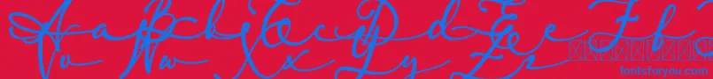 Шрифт lambresia – синие шрифты на красном фоне
