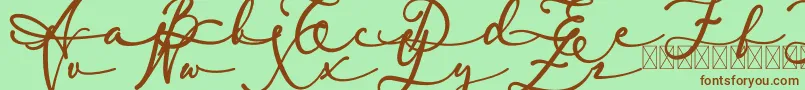 lambresia-fontti – ruskeat fontit vihreällä taustalla