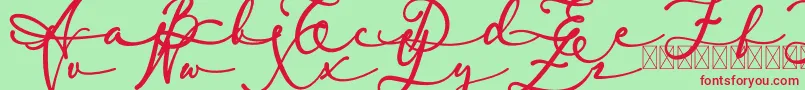 Шрифт lambresia – красные шрифты на зелёном фоне