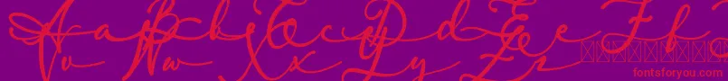 Fonte lambresia – fontes vermelhas em um fundo violeta