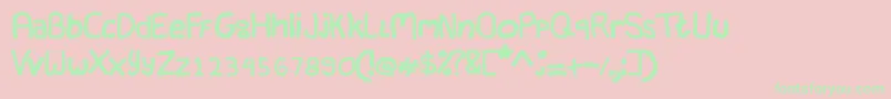 Lambreto Font Font – Green Fonts on Pink Background