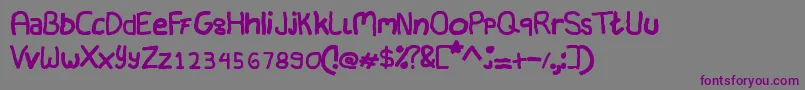 Шрифт Lambreto Font – фиолетовые шрифты на сером фоне