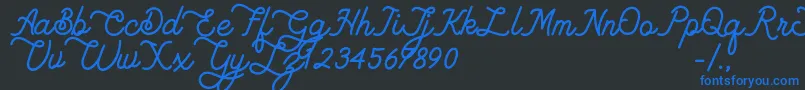 Lambretta dafont Font – Blue Fonts on Black Background