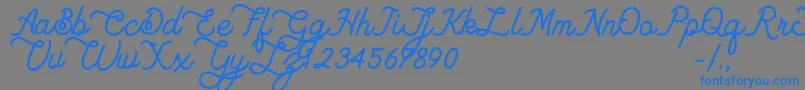 Lambretta dafont Font – Blue Fonts on Gray Background