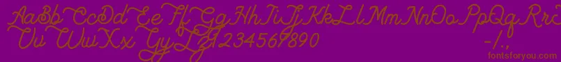 Lambretta dafont Font – Brown Fonts on Purple Background
