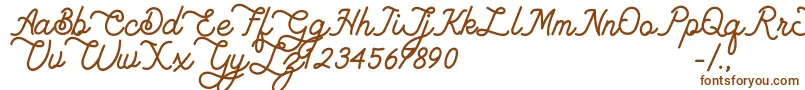 Шрифт Lambretta dafont – коричневые шрифты на белом фоне