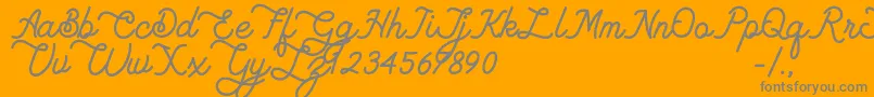 Lambretta dafont Font – Gray Fonts on Orange Background