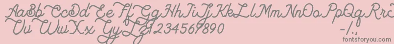 Lambretta dafont Font – Gray Fonts on Pink Background