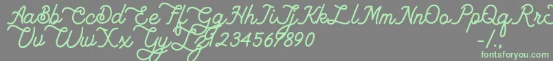 Lambretta dafont Font – Green Fonts on Gray Background