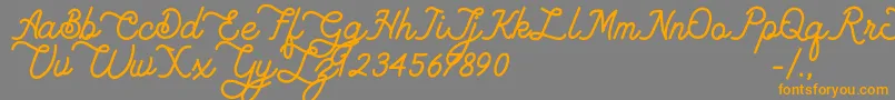 Lambretta dafont Font – Orange Fonts on Gray Background