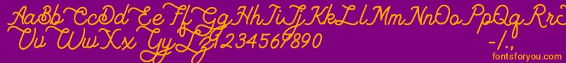 Lambretta dafont Font – Orange Fonts on Purple Background