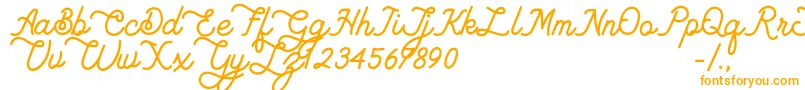 Lambretta dafont Font – Orange Fonts on White Background