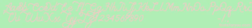 Lambretta dafont Font – Pink Fonts on Green Background