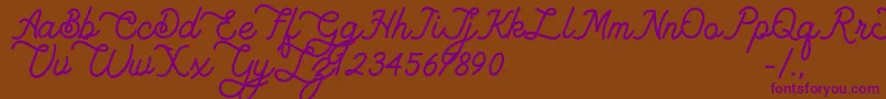 Lambretta dafont Font – Purple Fonts on Brown Background