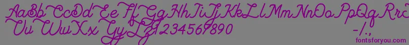 Шрифт Lambretta dafont – фиолетовые шрифты на сером фоне
