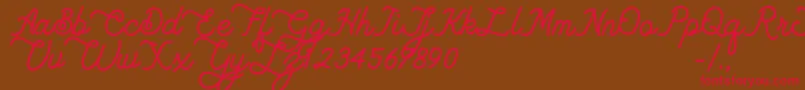 Lambretta dafont Font – Red Fonts on Brown Background