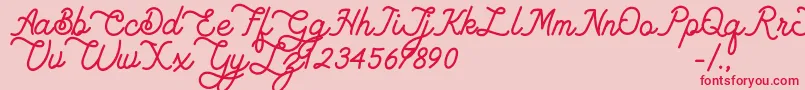 Lambretta dafont Font – Red Fonts on Pink Background