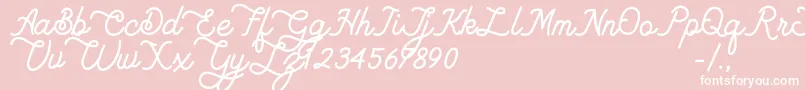 Lambretta dafont Font – White Fonts on Pink Background