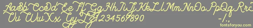 Lambretta dafont Font – Yellow Fonts on Gray Background