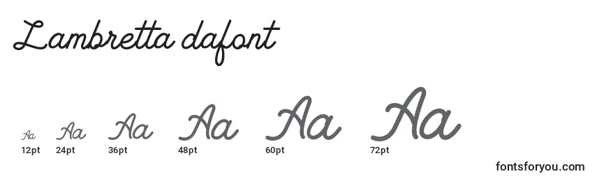 Lambretta dafont Font Sizes