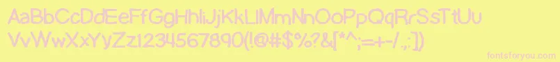 lamebrai Font – Pink Fonts on Yellow Background