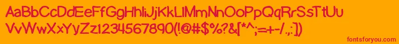 lamebrai Font – Red Fonts on Orange Background