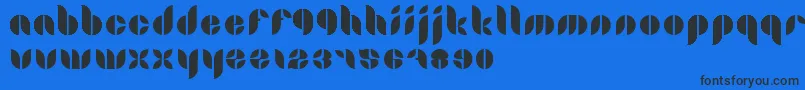 フォントLamia – 黒い文字の青い背景