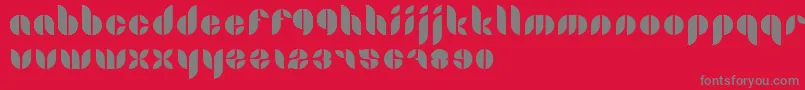 フォントLamia – 赤い背景に灰色の文字