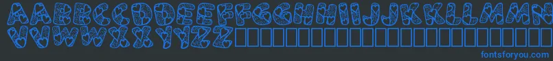 Lamor Demo Font – Blue Fonts on Black Background