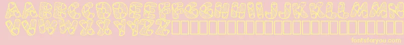 Lamor Demo Font – Yellow Fonts on Pink Background