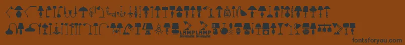 Шрифт Lamp – чёрные шрифты на коричневом фоне