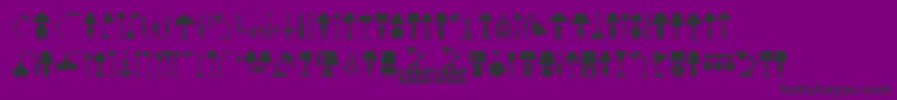 Lamp Font – Black Fonts on Purple Background