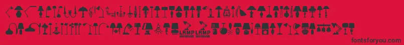 Шрифт Lamp – чёрные шрифты на красном фоне