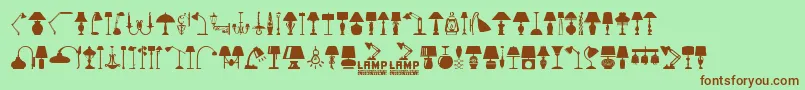 Lamp Font – Brown Fonts on Green Background