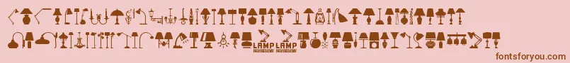 Lamp Font – Brown Fonts on Pink Background