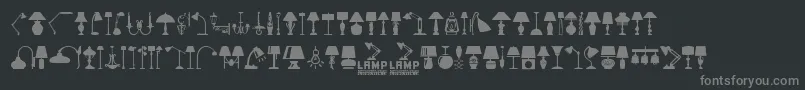 フォントLamp – 黒い背景に灰色の文字