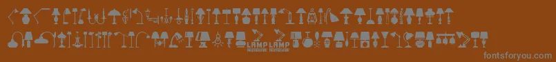 Lamp Font – Gray Fonts on Brown Background