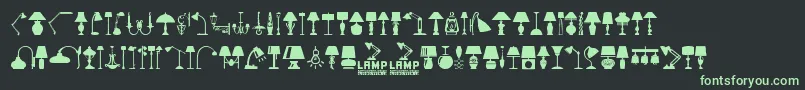 Lamp Font – Green Fonts on Black Background