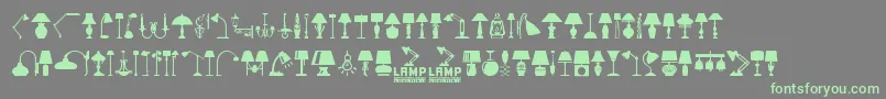 Lamp Font – Green Fonts on Gray Background