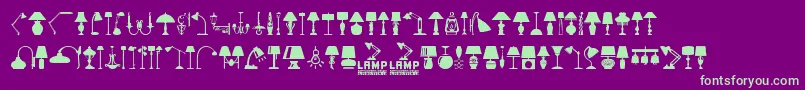 Lamp Font – Green Fonts on Purple Background